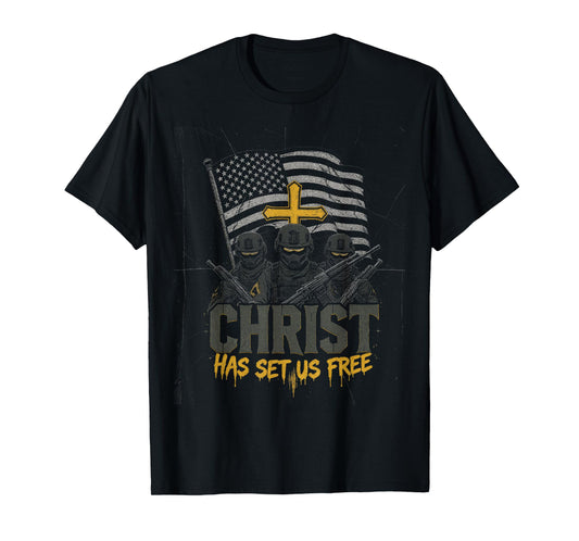 Military Christian Design Soldier Army Prayer Faith Freedom T-Shirt