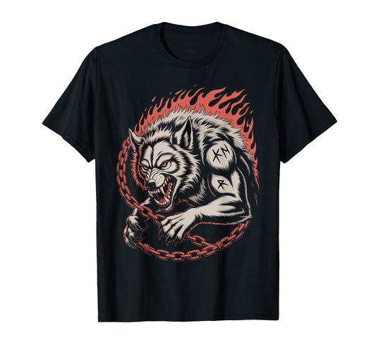 Odin's Wolf Norse Mythology Pagan Nordic Wolf Viking Celtic T-Shirt