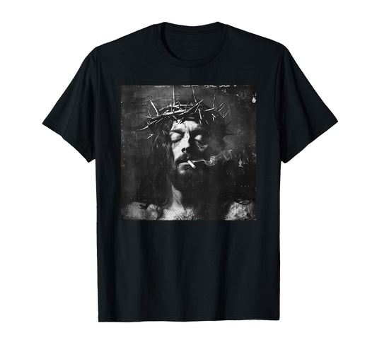 Cooler Jesus Christ Smokes, Resistance, Rebellious Jesus T-Shirt