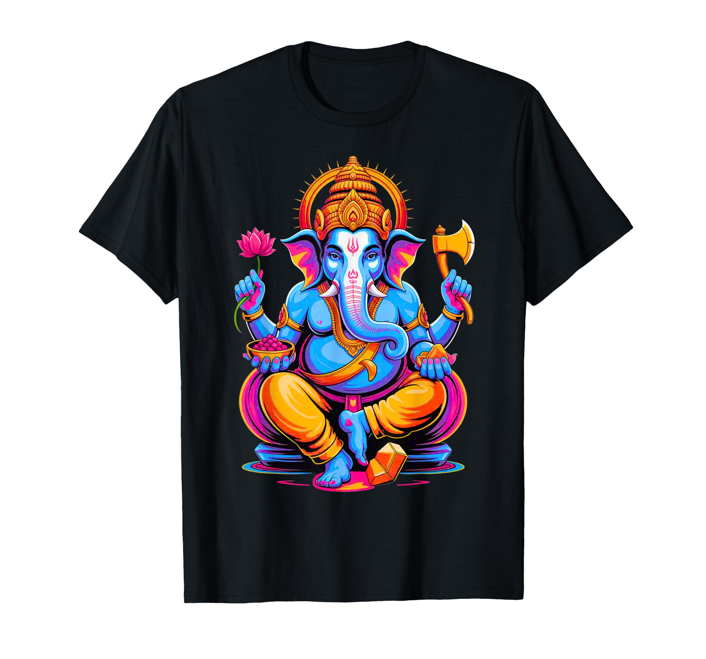 Hindou Ganesh Puja Elephant God India Méditation Yoga Murti T-Shirt