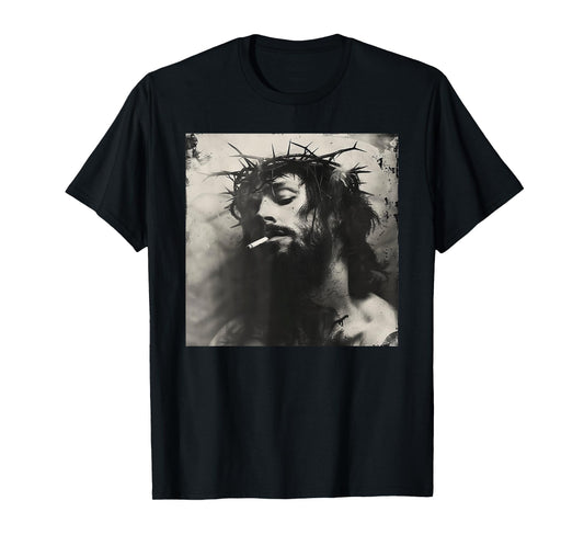 Cooler Jesus Christ Smokes, Resistance, Rebellious Jesus T-Shirt