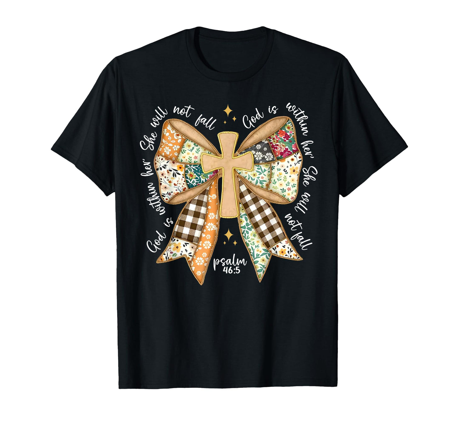 Jesus God is Within Her Coquette Christian Faith Cute T-Shirt