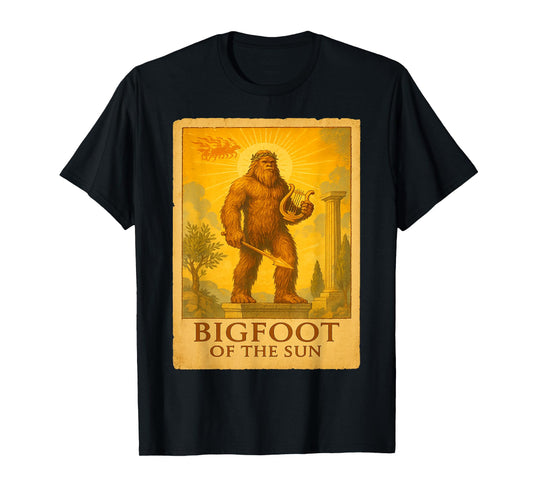 Bigfoot Greek Sun God | Vintage Mythical Sasquatch T-Shirt