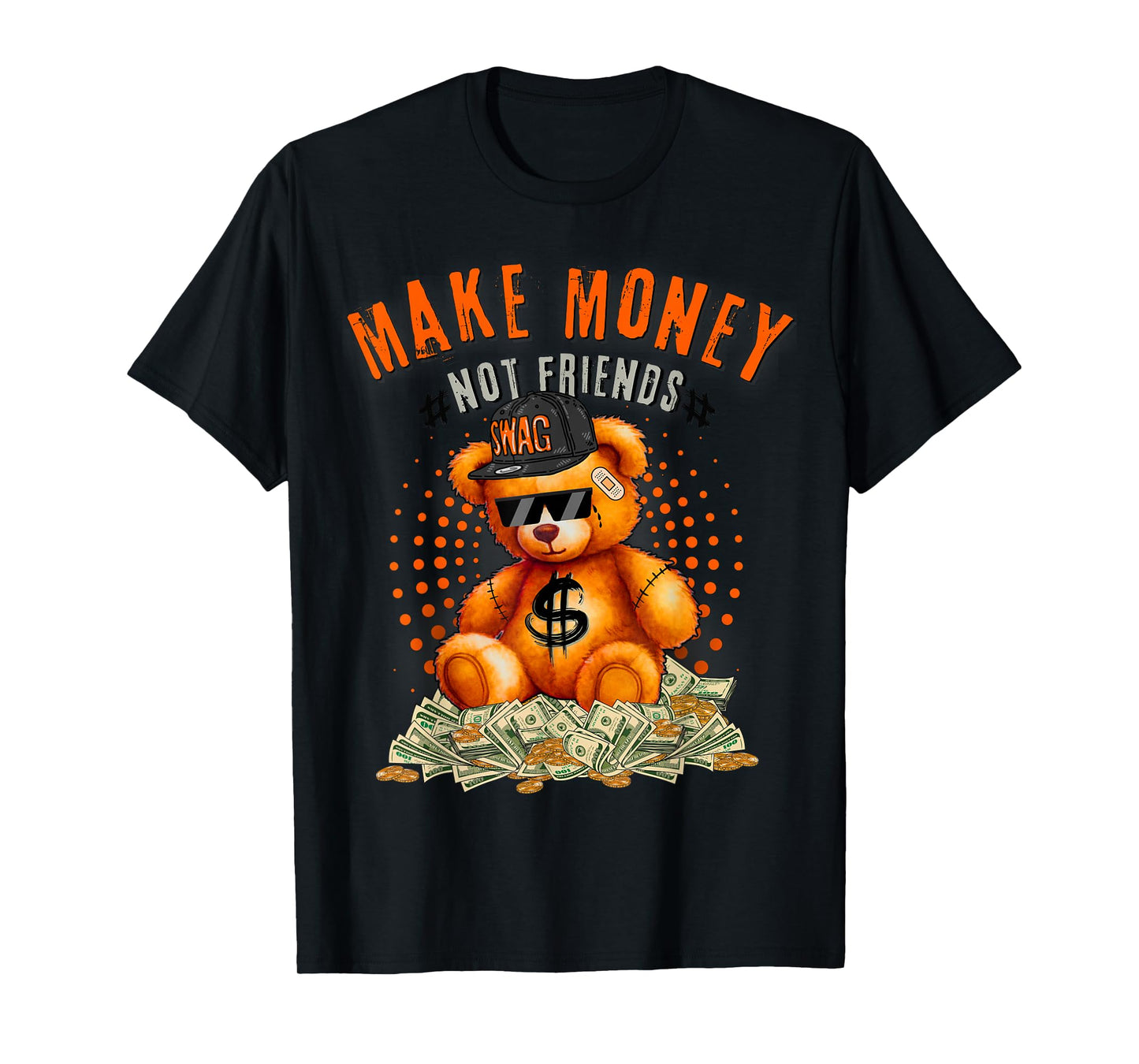 Trendy Olive Army Solar Orange Color match T-Shirt
