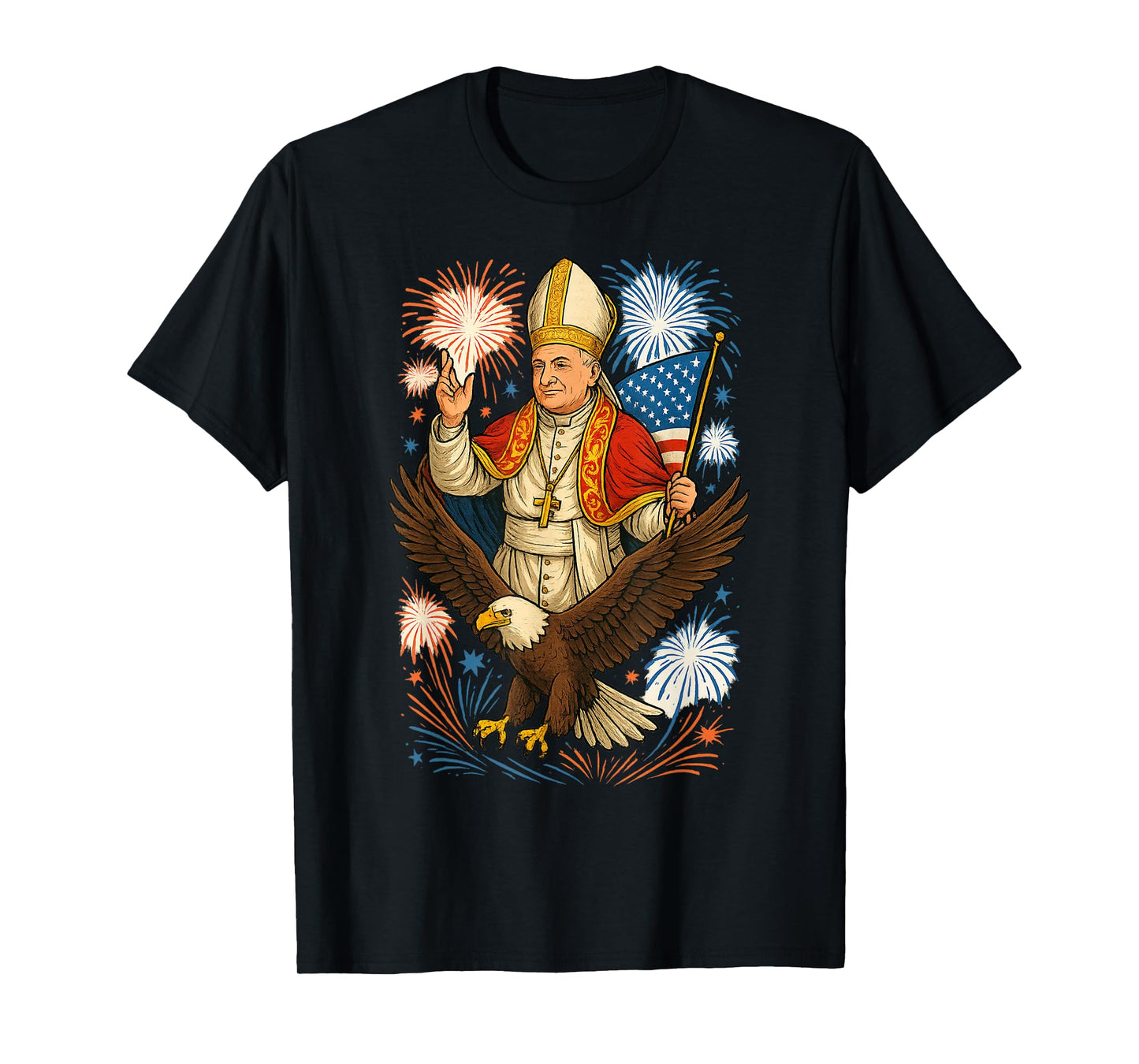 Pope Leo XIV American Made Papacy Funny American Pope Design T-Shirt