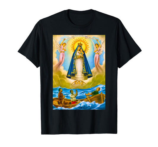 AfroCuban Religious Virgin Caridad del Cobre Cuba Santeria Oshun Unisex-Adults Black T-Shirt