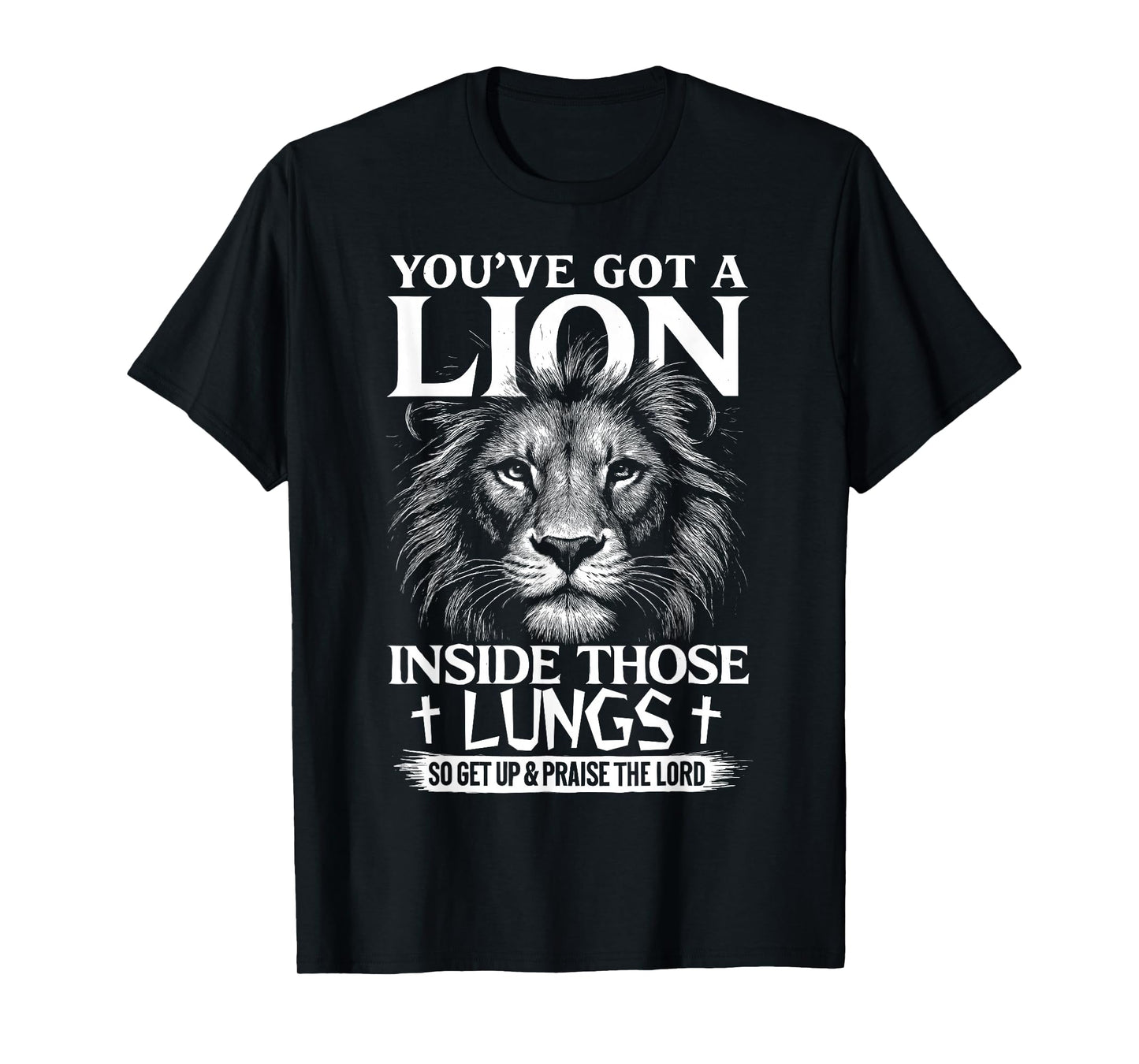 Christian Lion Praise The Lord Worship Faith T-Shirt