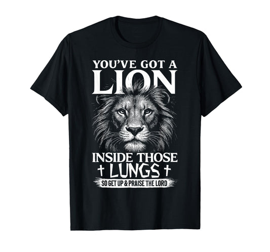 Christian Lion Praise The Lord Worship Faith T-Shirt