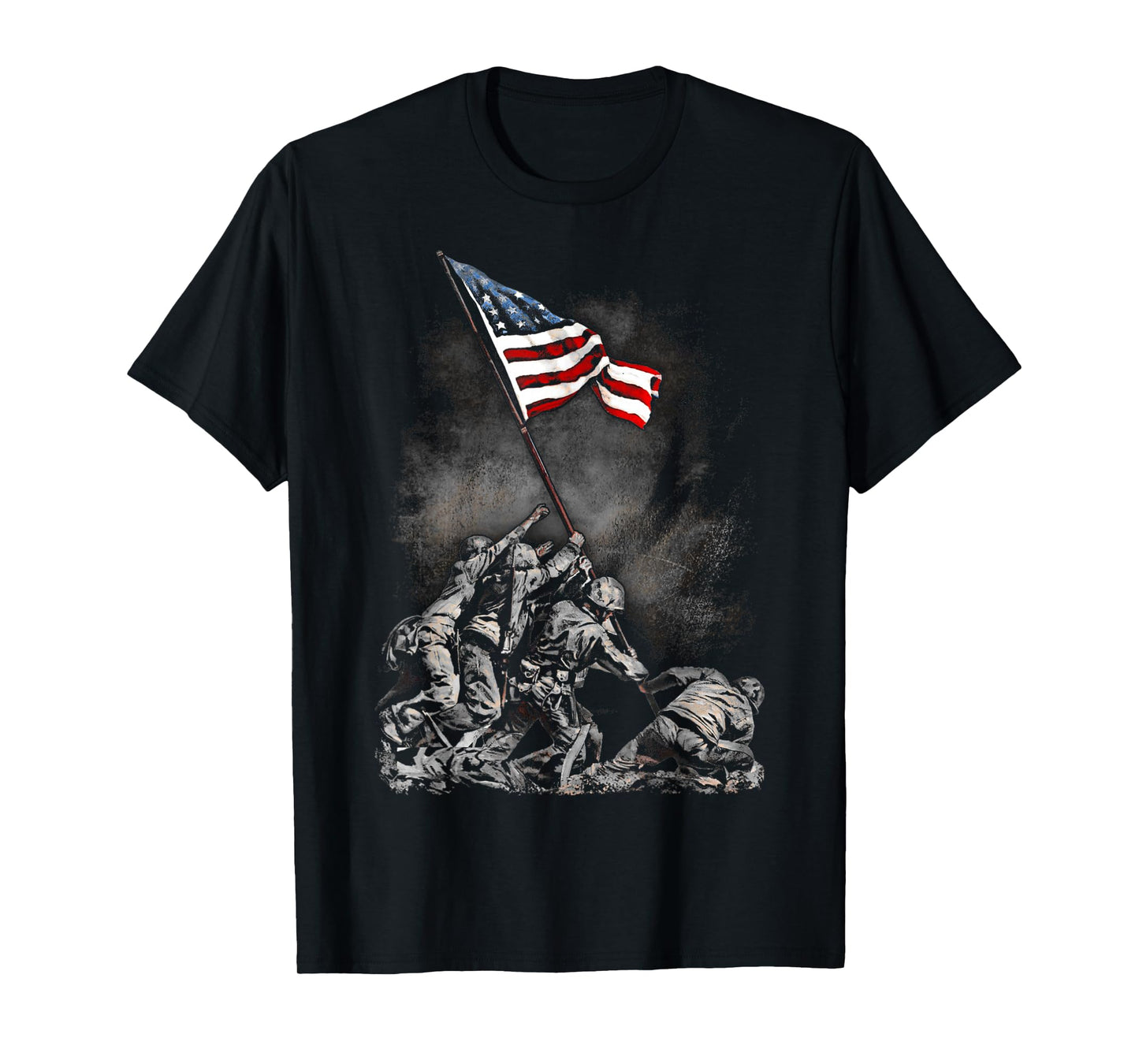 Soldiers Raising American Flag Iwo Jima T-Shirt