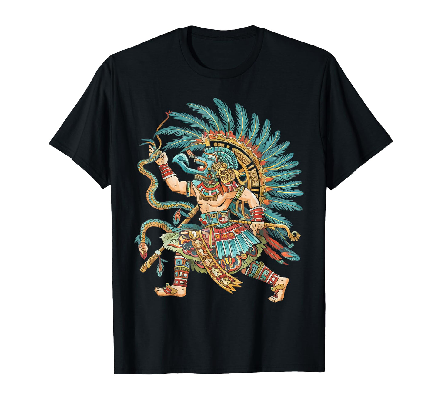Aztec God Aztec Culture Mayan Indigenous Tlaloc Statue T-Shirt