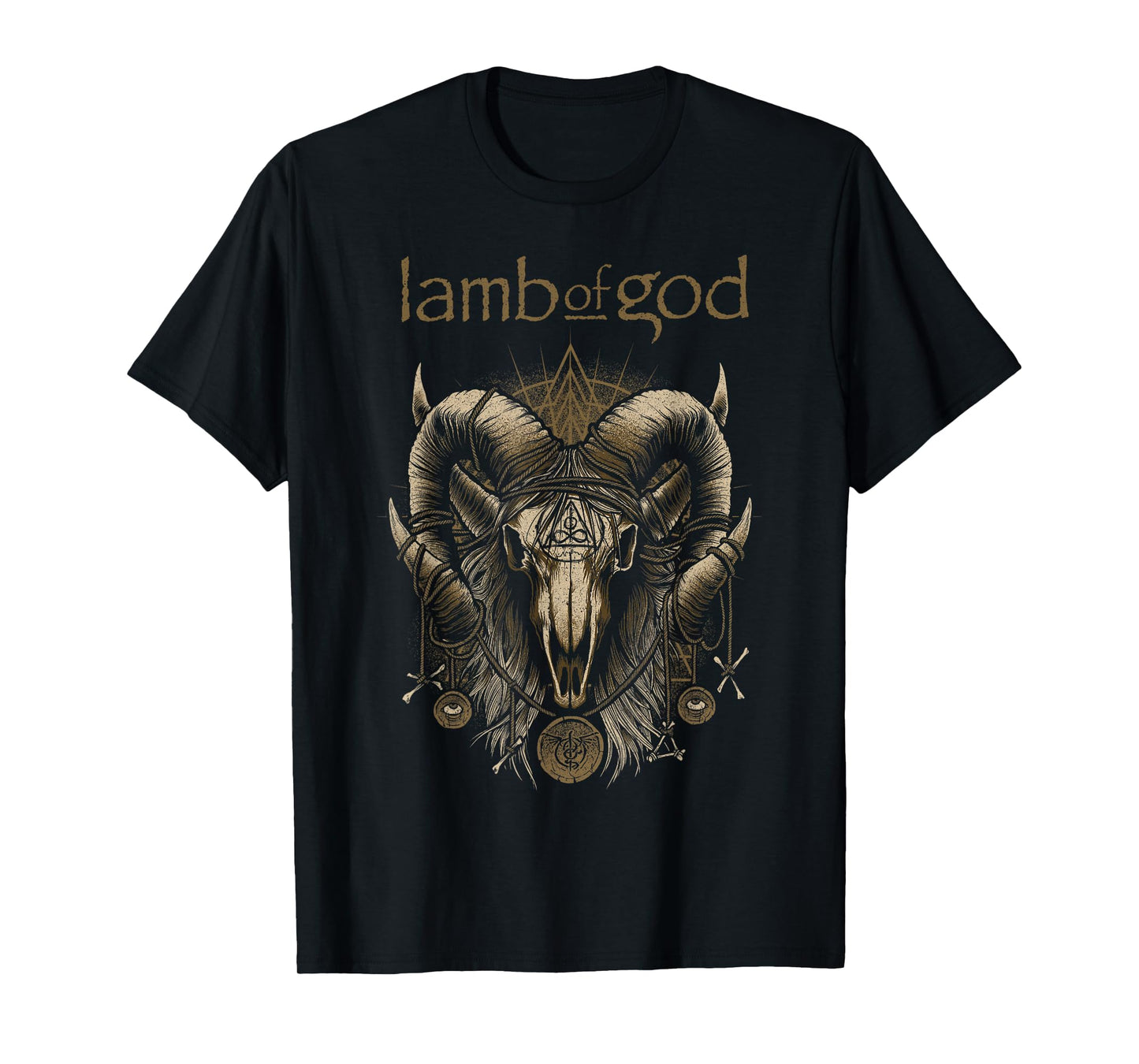 Lamb of God – Ram Skull Brown T-Shirt
