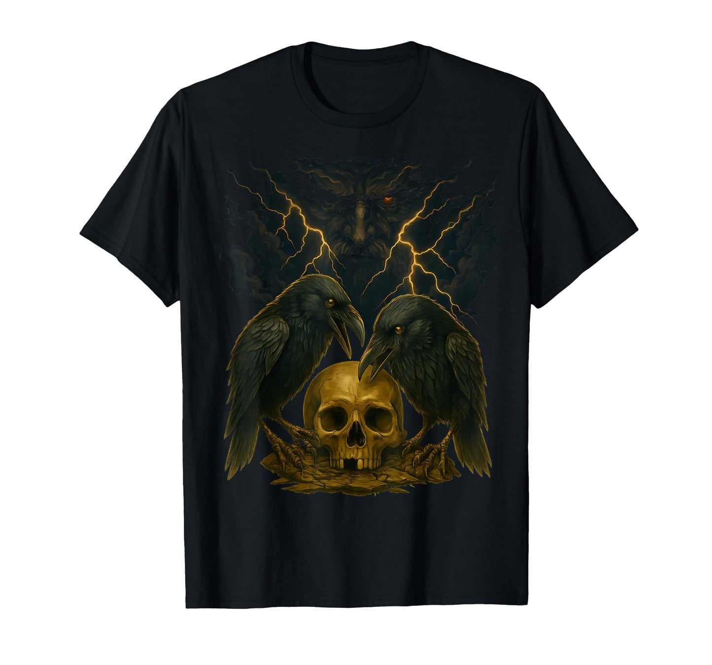 Odin Huginn and Muninn Norse Mythology Valhalla Odin Viking T-Shirt
