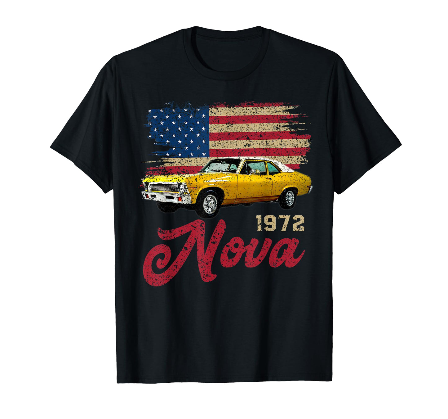 Jersey Style Nova 72 1972 Classic Old School Muscle Car T-Shirt
