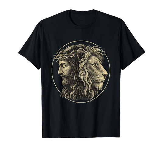 Jesus Crown of Thorns Lion Judah | Reggae Art Religious T-Shirt