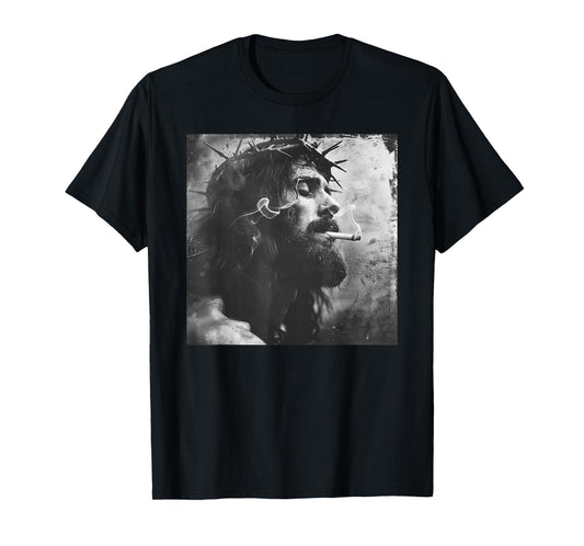 Cooler Jesus Christ Smokes, Resistance, Rebellious Jesus T-Shirt