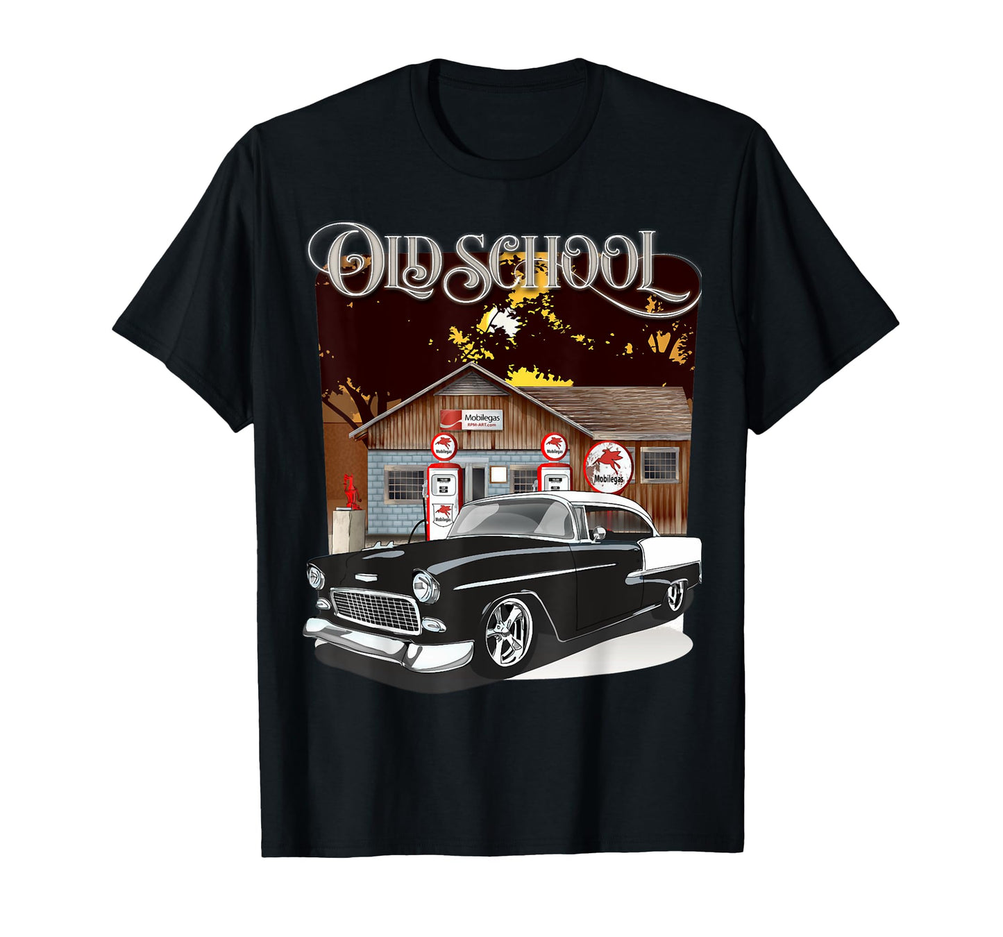 1955 55 chevys bel air classic vintage muscle car old school T-Shirt