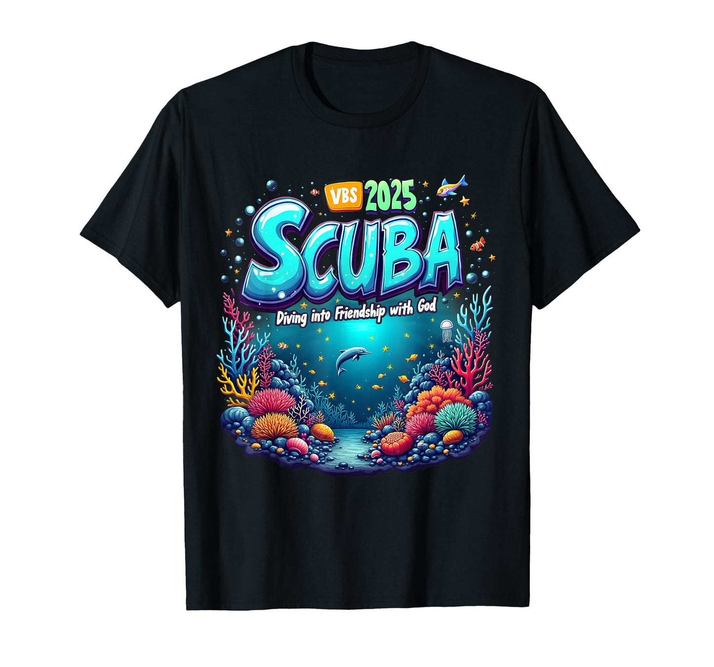 VBS 2025 Scuba Diving Into Friendship with God Christian T-Shirt