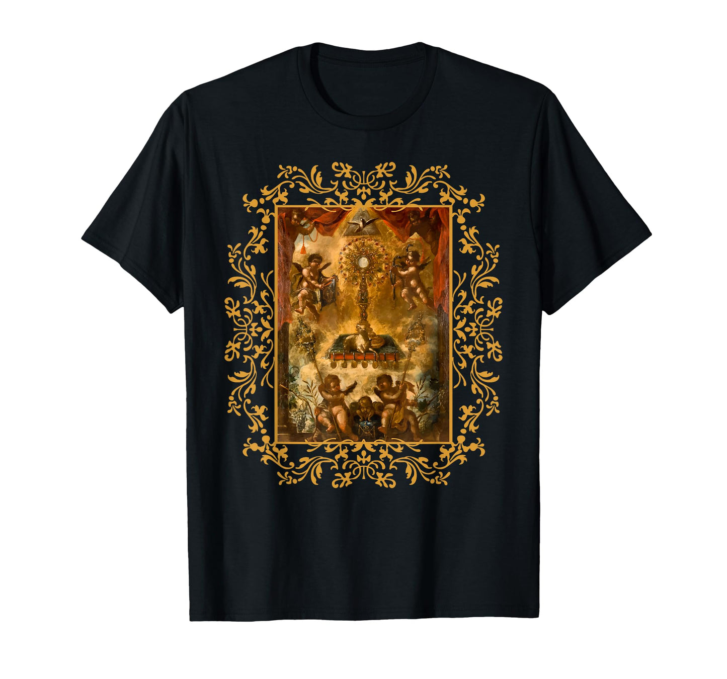 Eucharistic Adoration Pray Monstrance Traditional Latin Mass T-Shirt