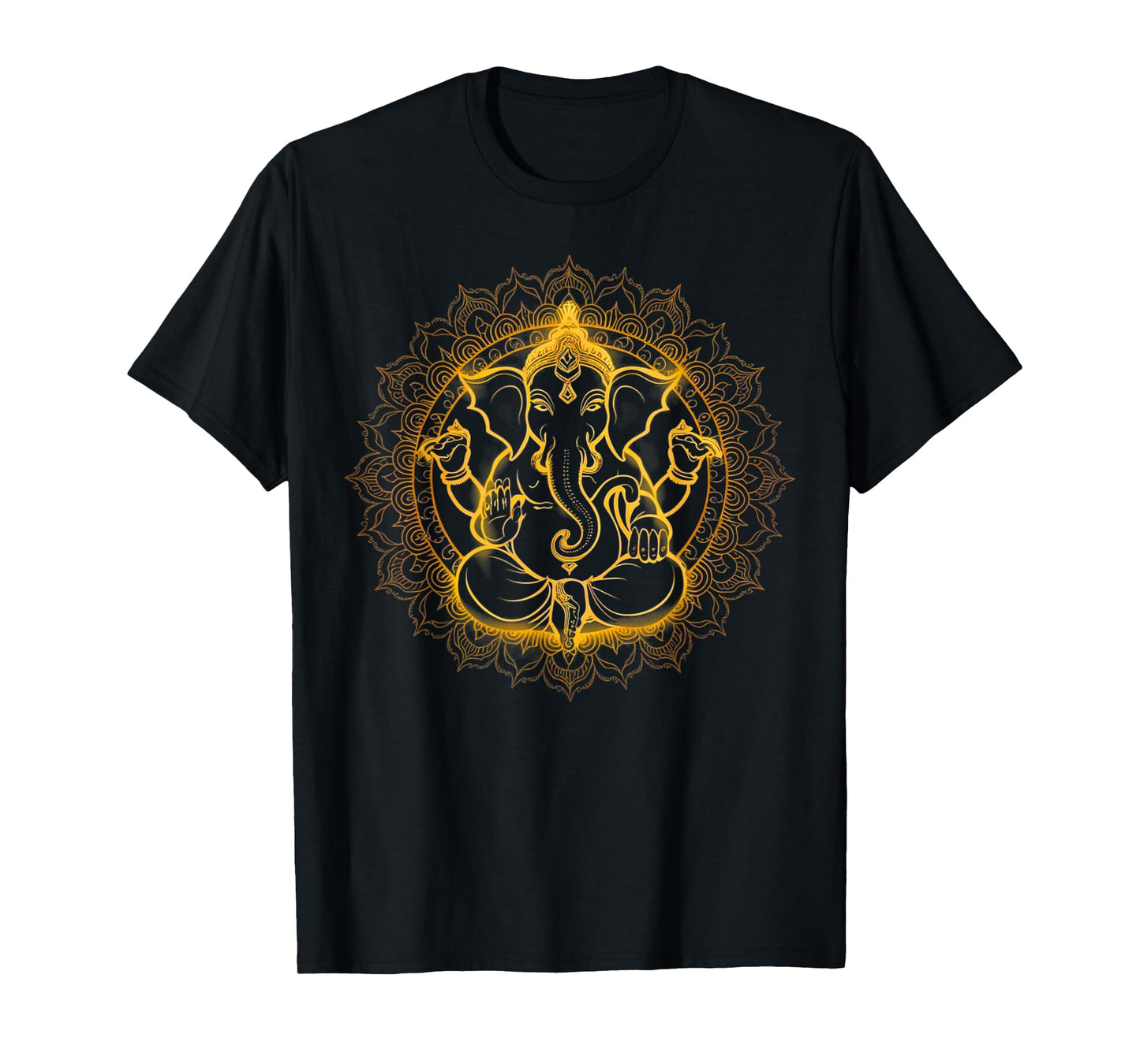 Hindu Ganesha Puja Elephant God India Meditation Yoga Murti T-Shirt