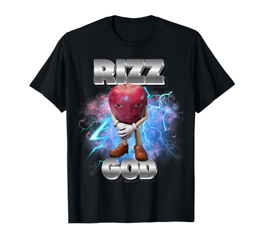 Rizz God Rizz Apple Funny Memes Internet Memes Gen-Z Memes T-Shirt