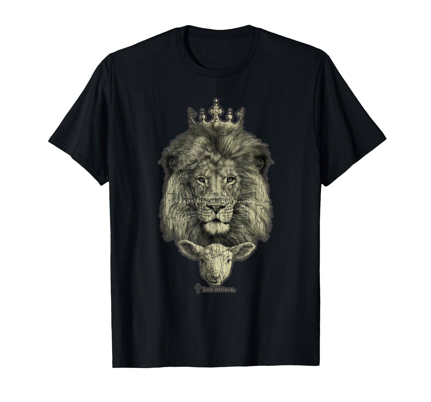 Vintage Retro The Lion And The Lamb Christian Sportswear-The T-Shirt