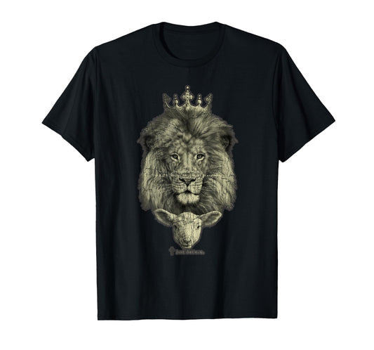 Vintage Retro The Lion And The Lamb Christian Sportswear-The T-Shirt