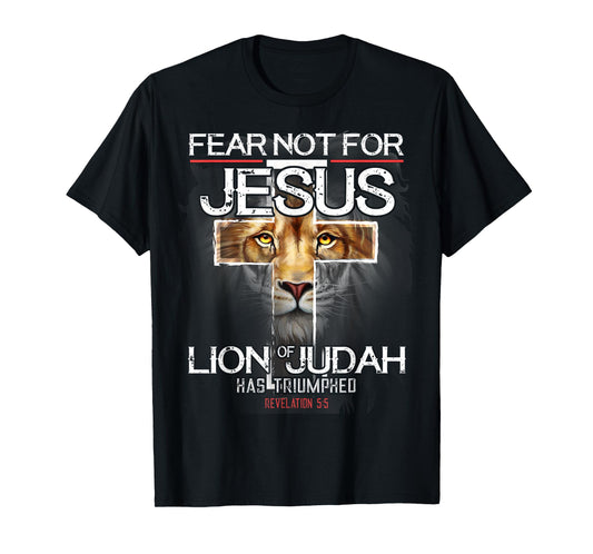 for Jesus Christ Judah Lion Christians Bible Religious T-Shirt