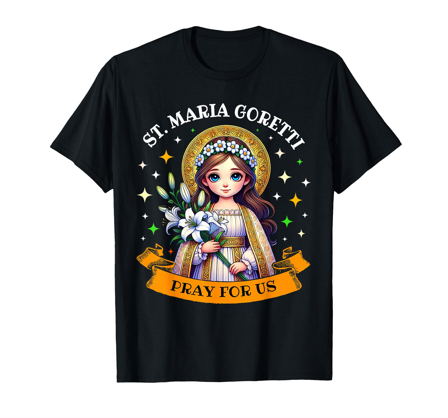 St Maria Goretti Lily Saints Catholic Saints for Children T-Shirt