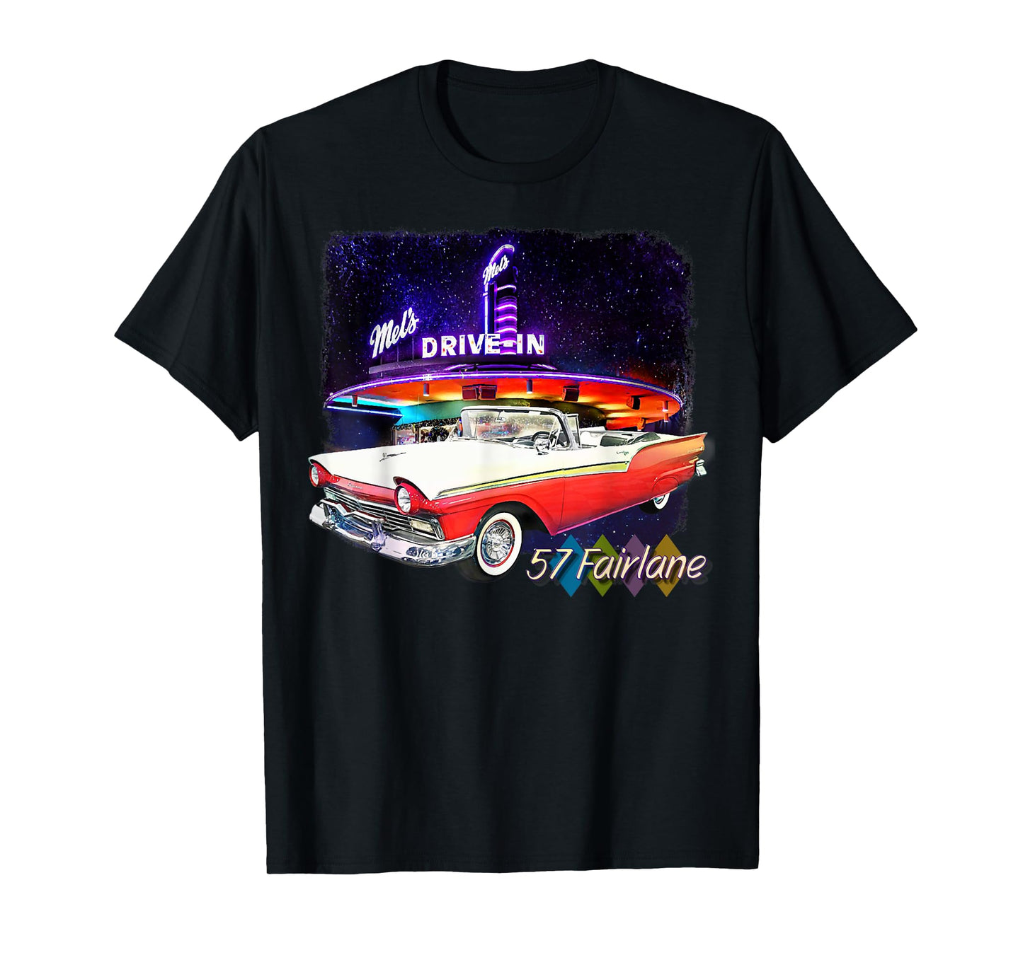 1957 57 fairlane, classic car art T-Shirt