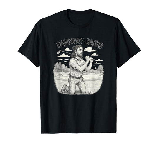 Vintage Fairway of Jesus Christian Golfer Jesus Sport Tee T-Shirt
