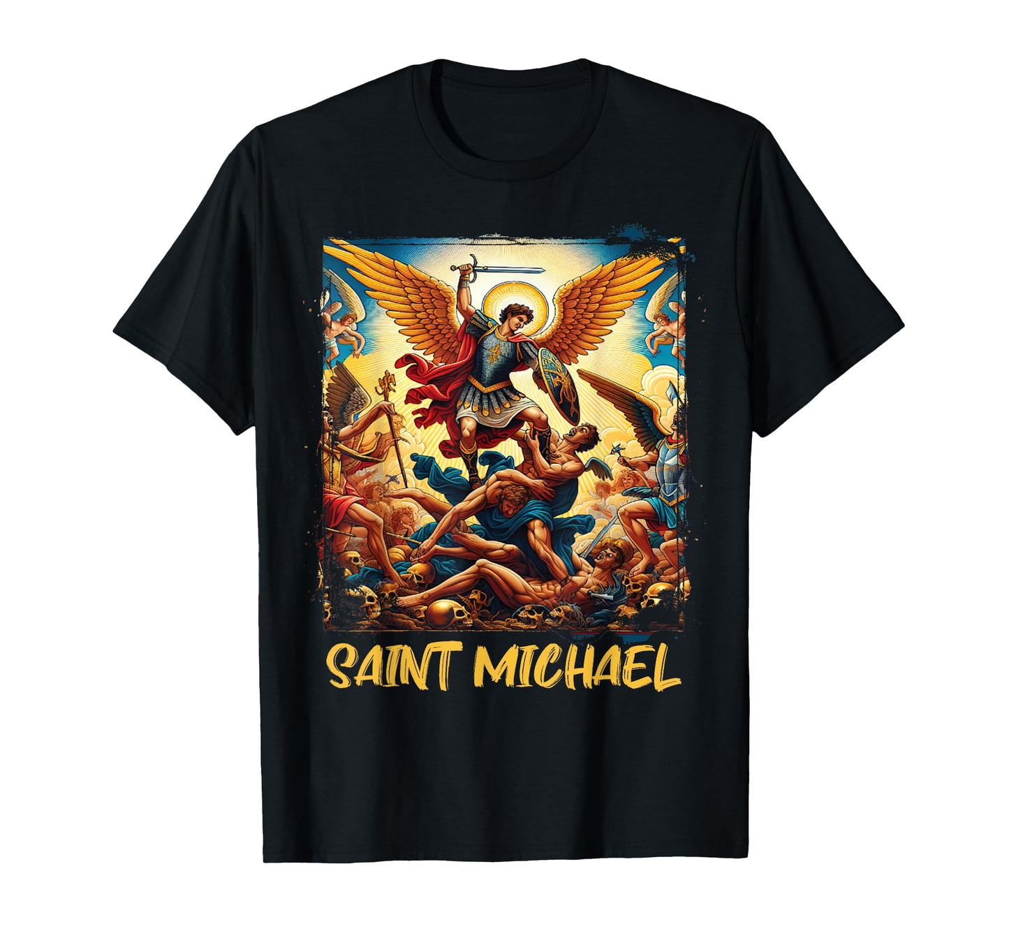 Saint Michael Costume Archangel Michael Christian Angels T-Shirt