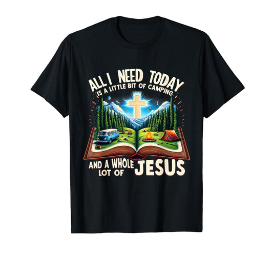 Camping and Jesus Outdoors Faith Bible Campfire Costume T-Shirt