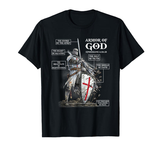 Anatomy of A Knight Templar Funny Christian Warrior Of God T-Shirt