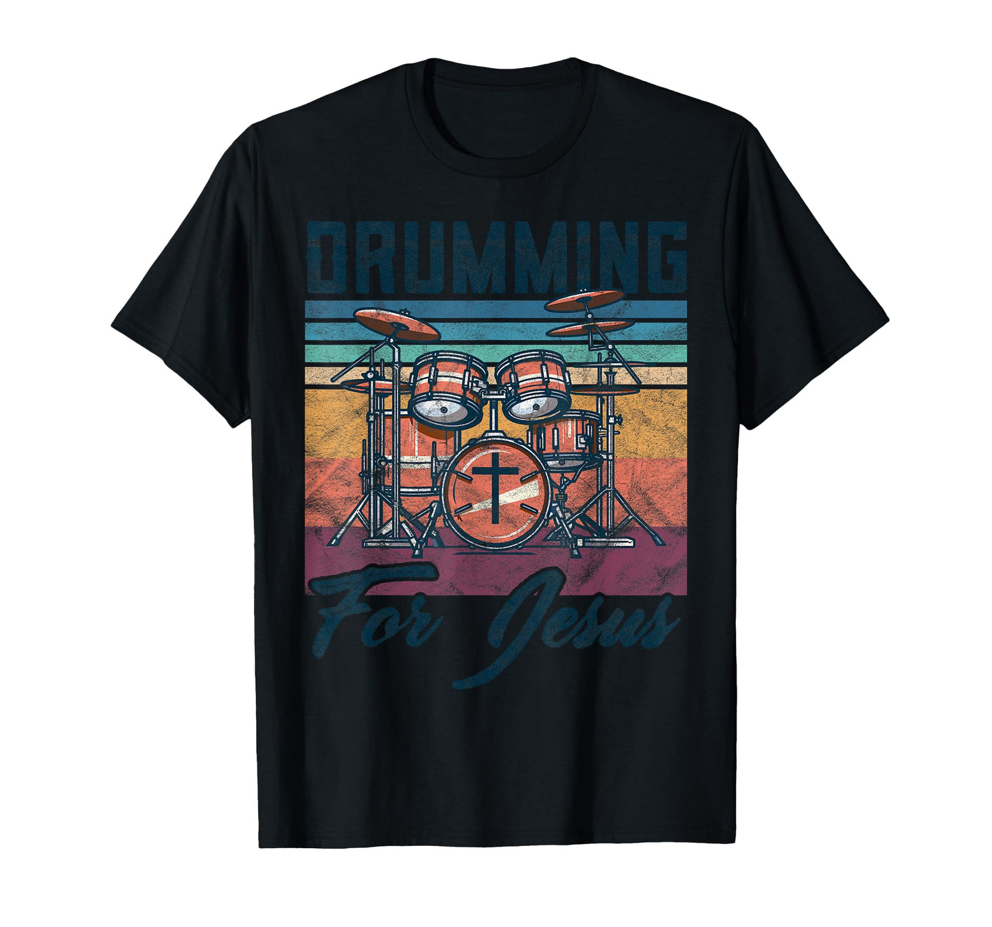 Drummer Drumming Drums Percussion I Drumming for jesus T-Shirt