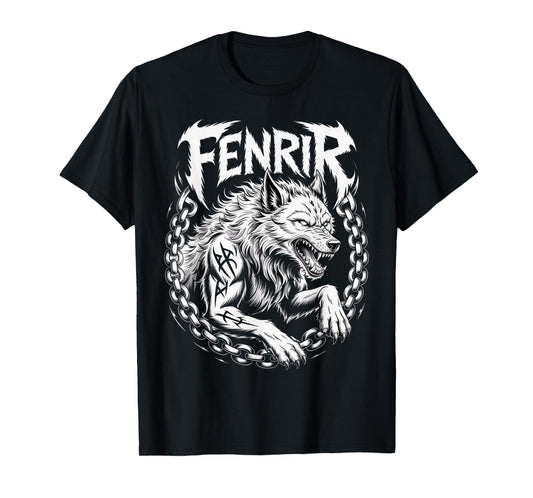 Classic Celtic Fenrir Wolf Norse Mythology Nordic Viking T-Shirt