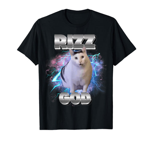 Rizz God Cat Meme Funny Memes Internet Memes Gen-Z Memes Kid T-Shirt