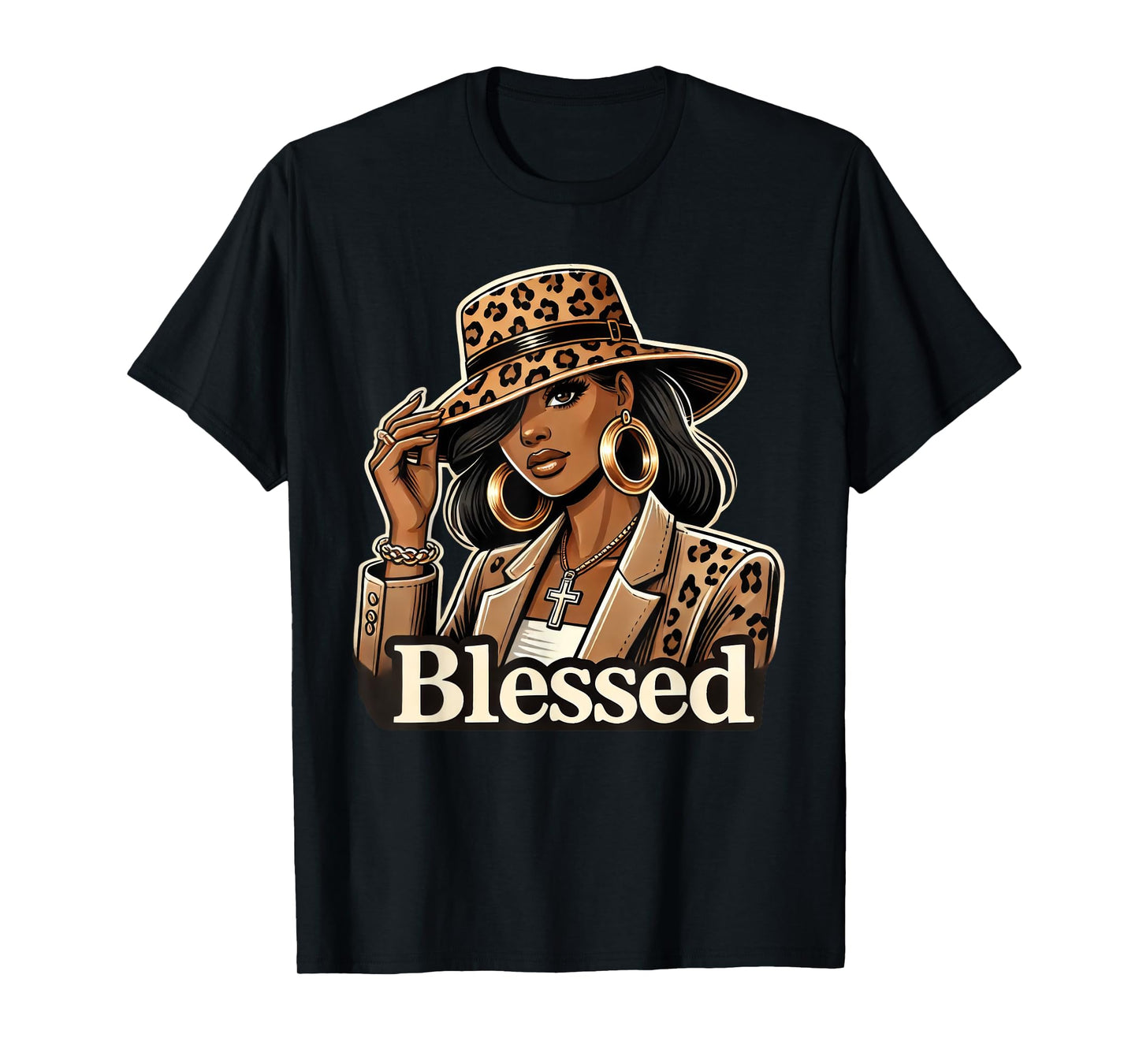 Blessed Black Cowgirl Western Swag African Christian Woman T-Shirt