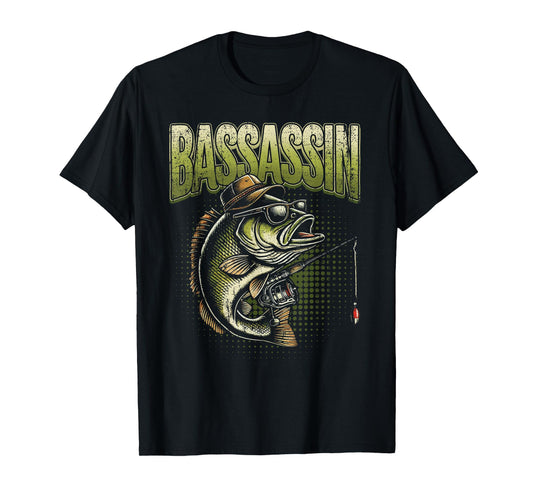Funny Bass Fisherman Fishing meme T-Shirt