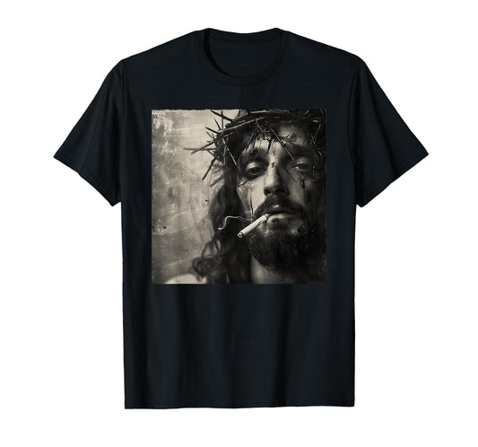 Cooler Jesus Christ Smokes, Resistance, Rebellious Jesus T-Shirt