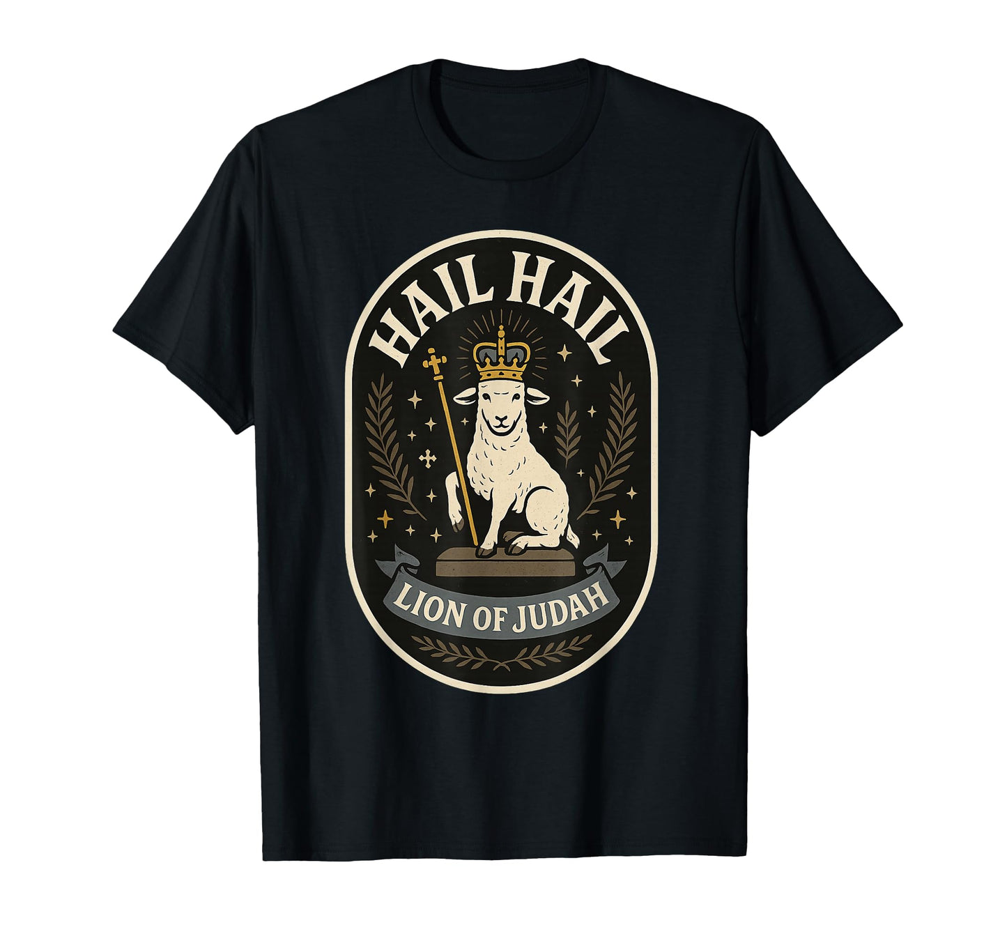 Hail Lion of Judah - Bold Emblem Jesus Christian Religious T-Shirt