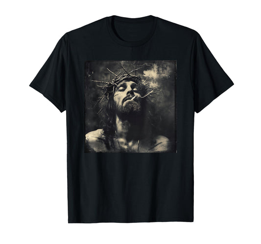 Cooler Jesus Christ Smokes, Resistance, Rebellious Jesus T-Shirt