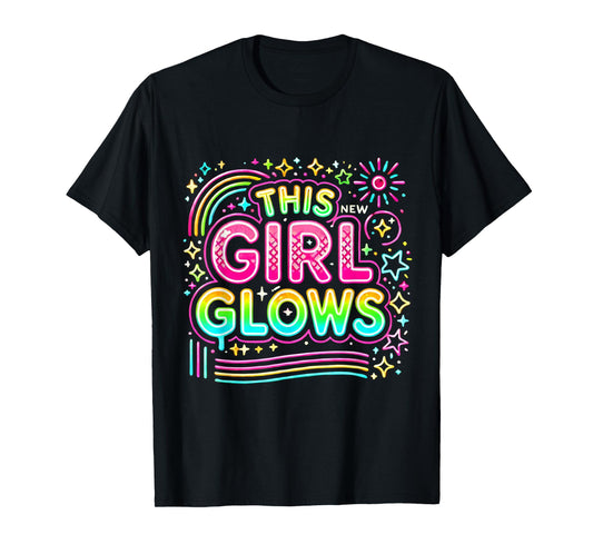 This Girl Glows For Kids Tie Dye Bright Color 80's And 90's T-Shirt