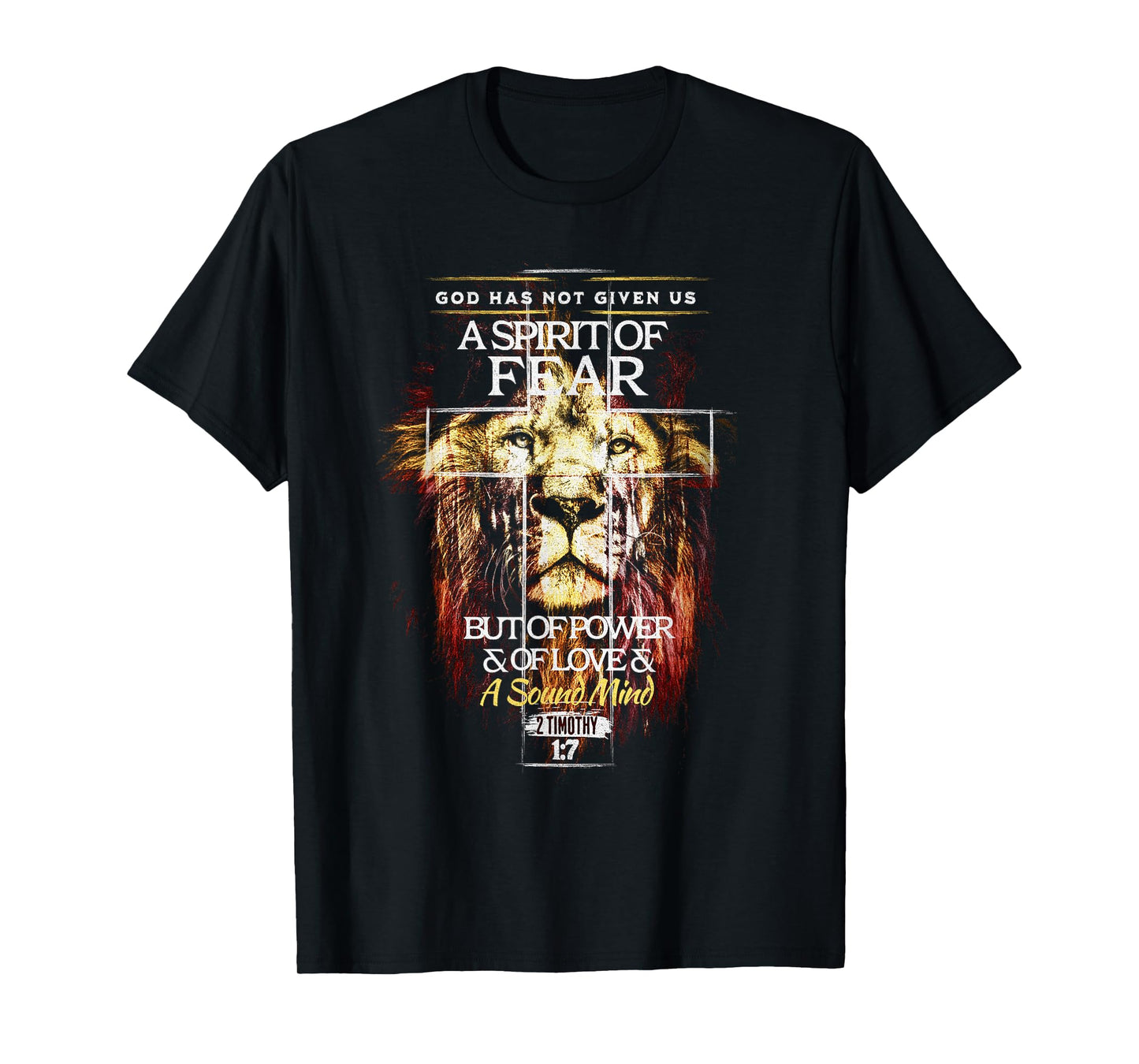 2 Timothy 1:7 Christian Cross Religious Bible Verse T-Shirt