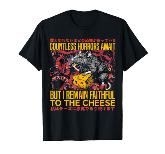 I Remain Faithful To The Cheese Vintage Japanese Rat Lover T-Shirt