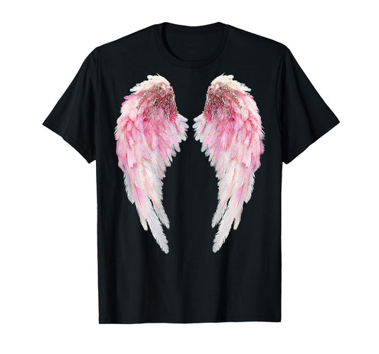 Angel Wings Pink Graphic T-Shirt