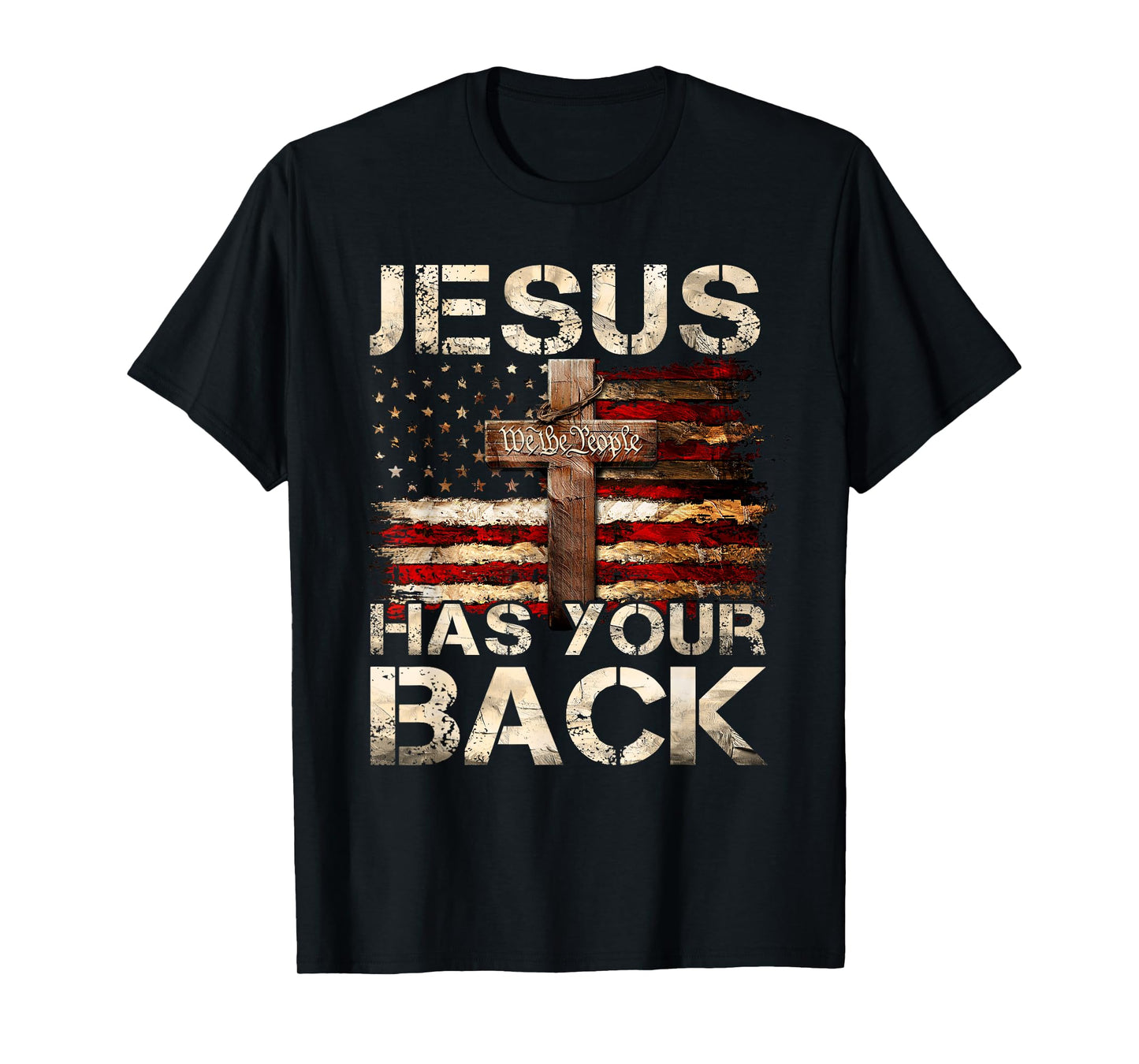 Jesus Has Your Back Religious Cross Shirt, Funny Christian T-Shirt