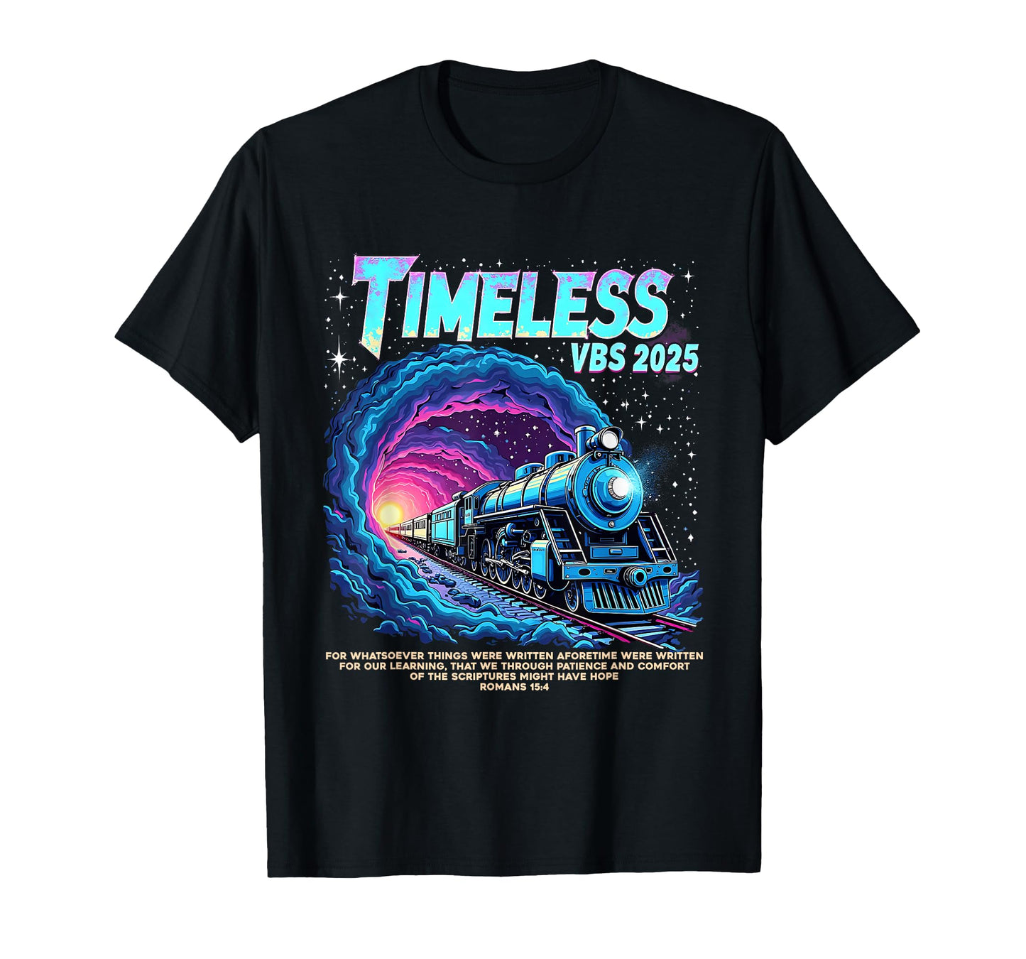 Timeless We Through Patience Christian Summer VBS 2025 T-Shirt
