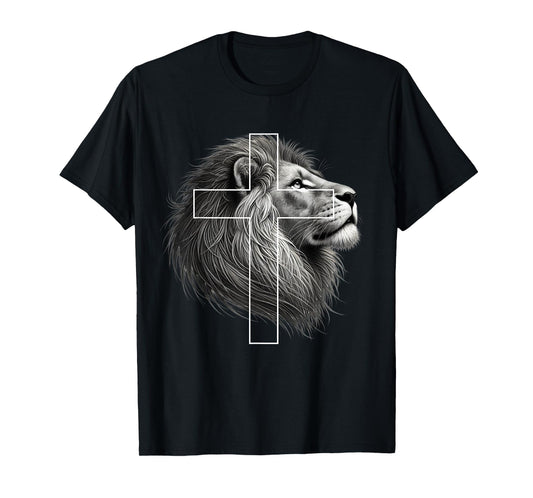 Lion of Judah Christian Cross T-Shirt
