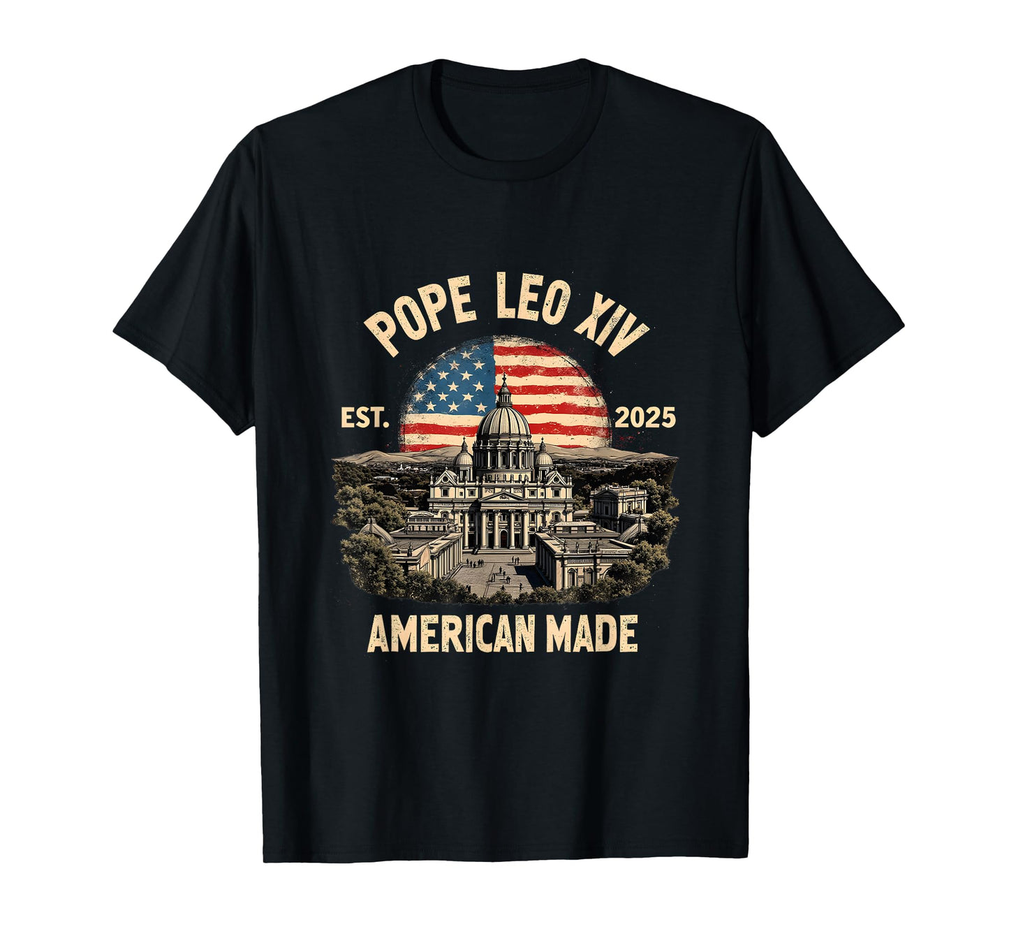 Pope Leo XIV 2025 Patriotic Dome American Pride Graphic T-Shirt