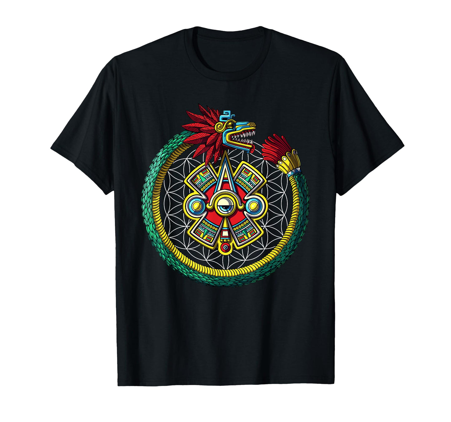 Aztec Quetzalcoatl Serpent Mayan Mythology Symbol T-Shirt
